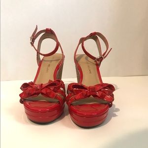 Antonio Melanie Red Wedges
